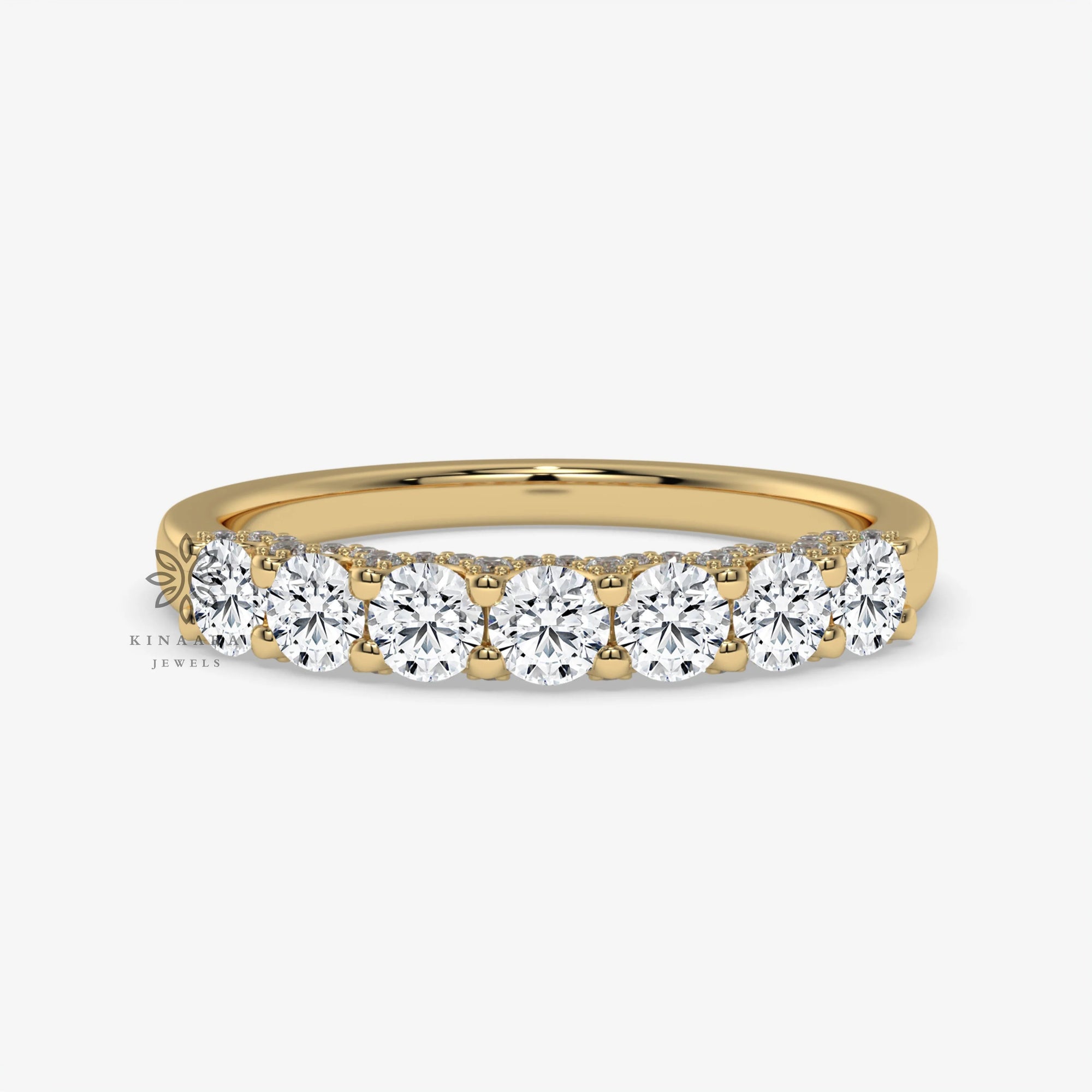 hidden halo half eternity wedding band
