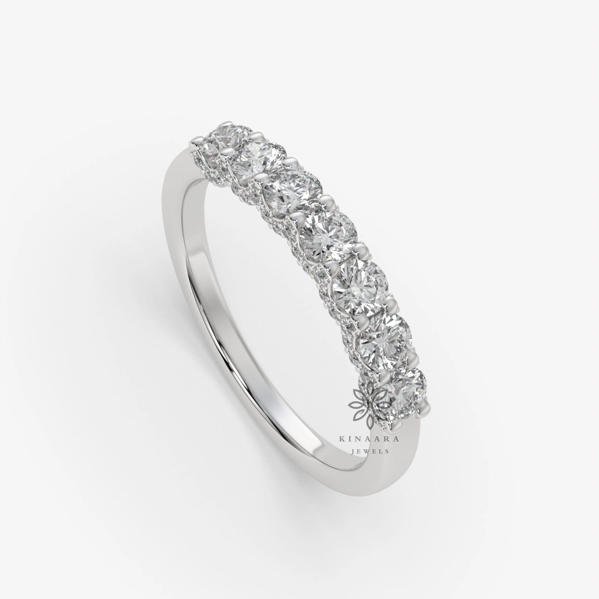 hidden halo wedding band