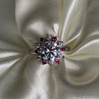 Flower Style Moissanite Vintage Engagement Ring - Kinaara Jewels
