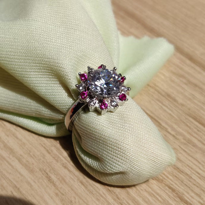 Flower Style Moissanite Vintage Engagement Ring - Kinaara Jewels2