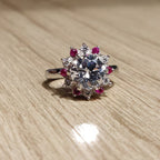 Flower Style Moissanite Vintage Engagement Ring - Kinaara Jewels1
