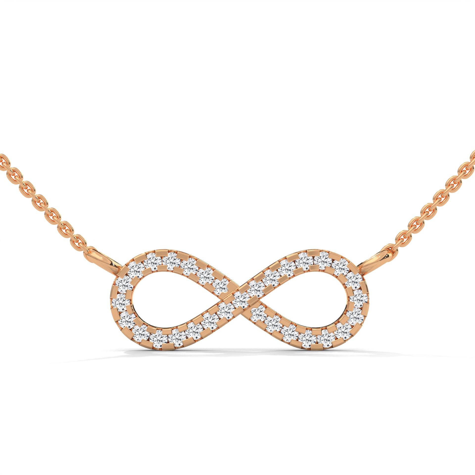 infinity diamond pendant