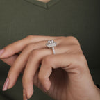 Round Cut Moissanite Double Halo Engagement Ring - Kinaara Jewels2