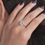 Asscher Cut Moissanite Engagement Ring - Kinaara Jewels4