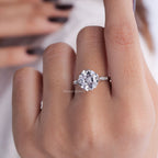 3 ct asscher cut moissanite engagement ring