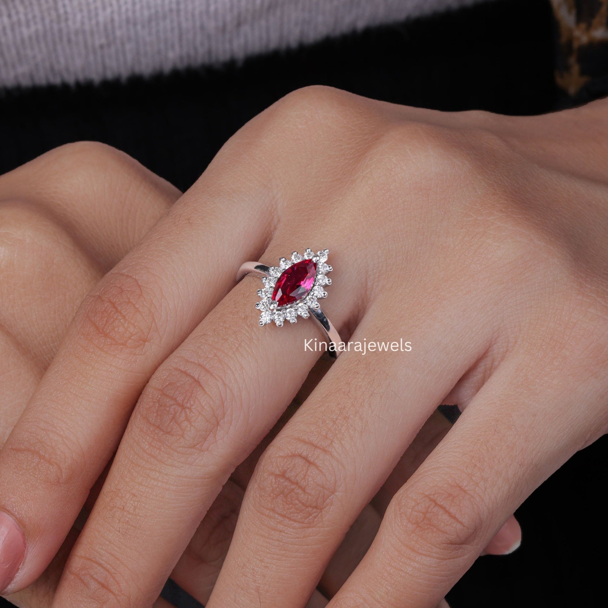 Ruby Vintage engagement Ring