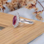 marquise cut ruby engagement ring