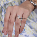Pear Cut Lab Grown Diamond Hidden Halo Engagement Ring7