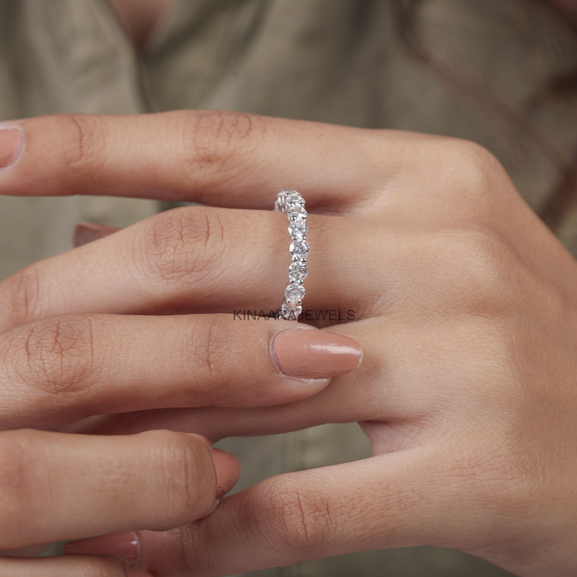 Round Cut Diamond Eternity Rings