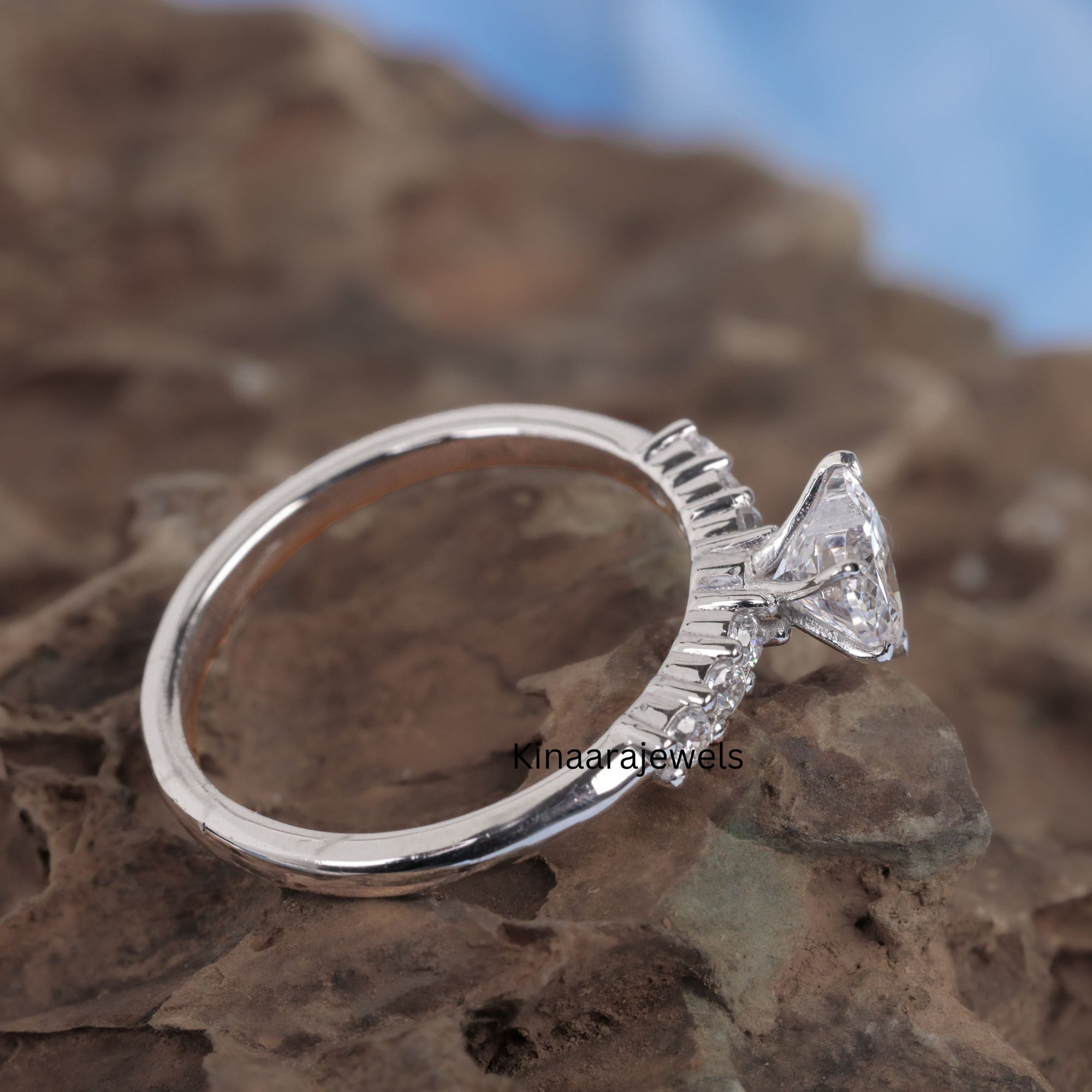 heart shaped engagement ring