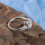 Round Lab Grown Diamond Halo Engagement Ring