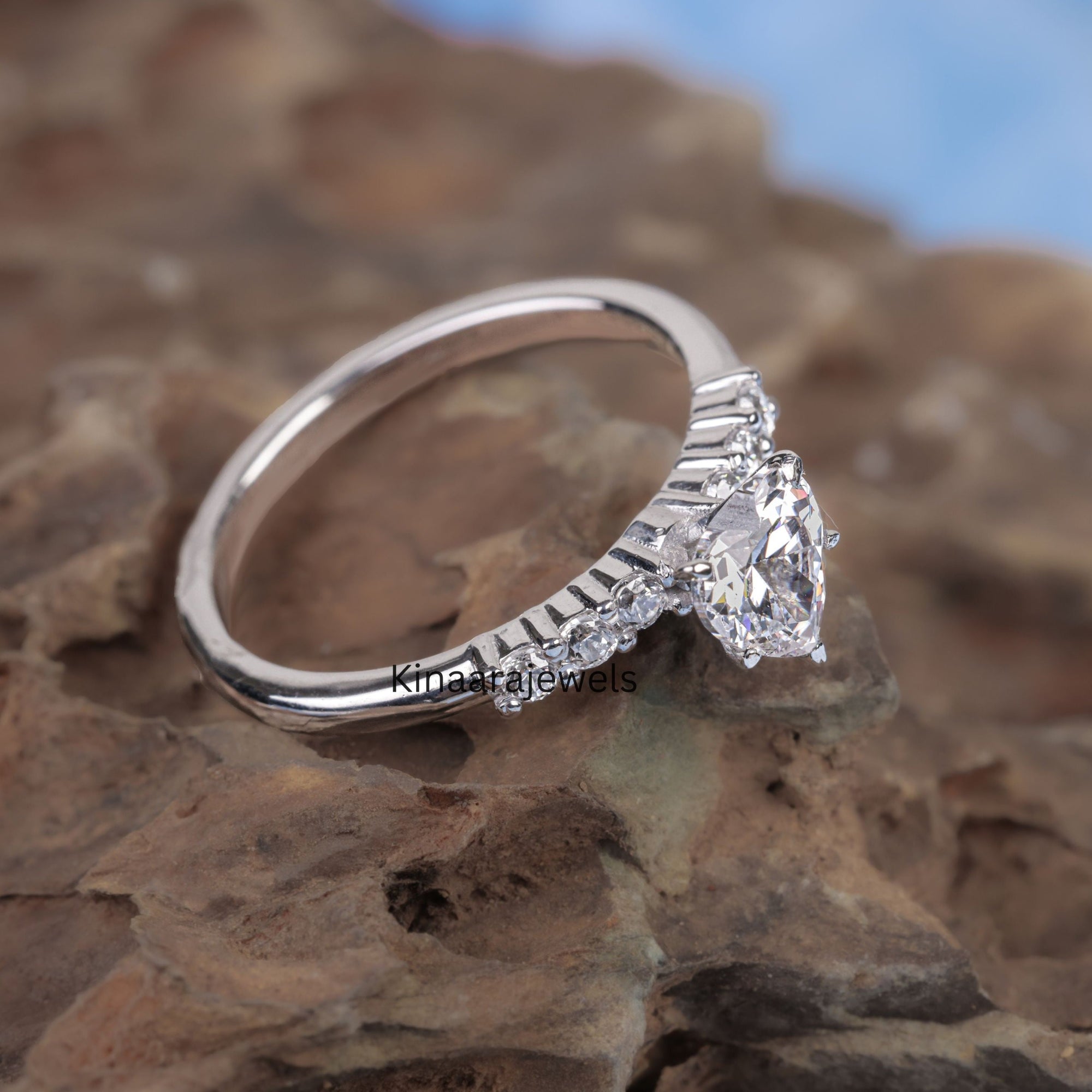 heart shaped diamond engagement ring