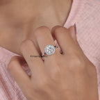 Lab Grown Diamond Halo Engagement Ring