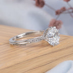 1.75 CT Asscher Cut Lab Created Diamond Engagement Ring - Kinaara Jewels