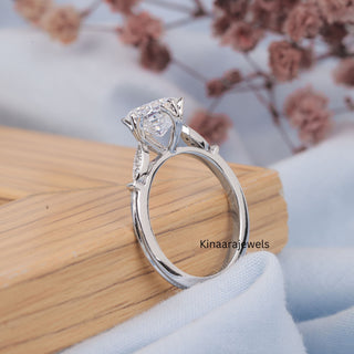 asscher cut lab created diamond ring