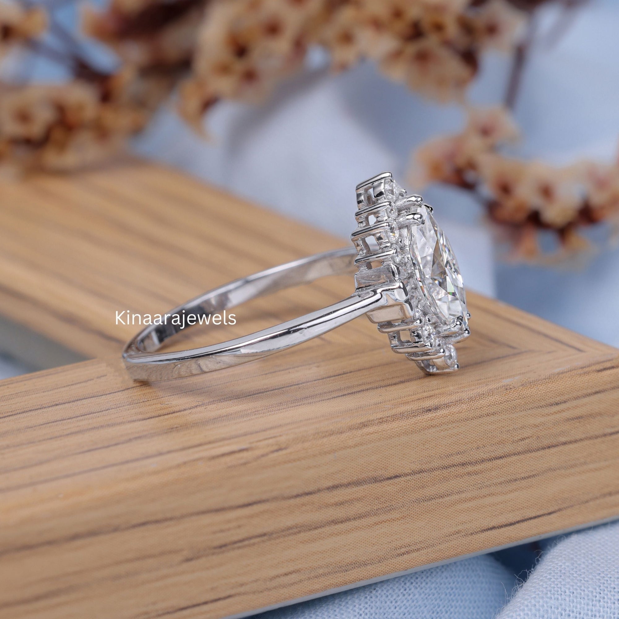 Marquise Cut Diamond Engagement Ring - Kinaara Jewels