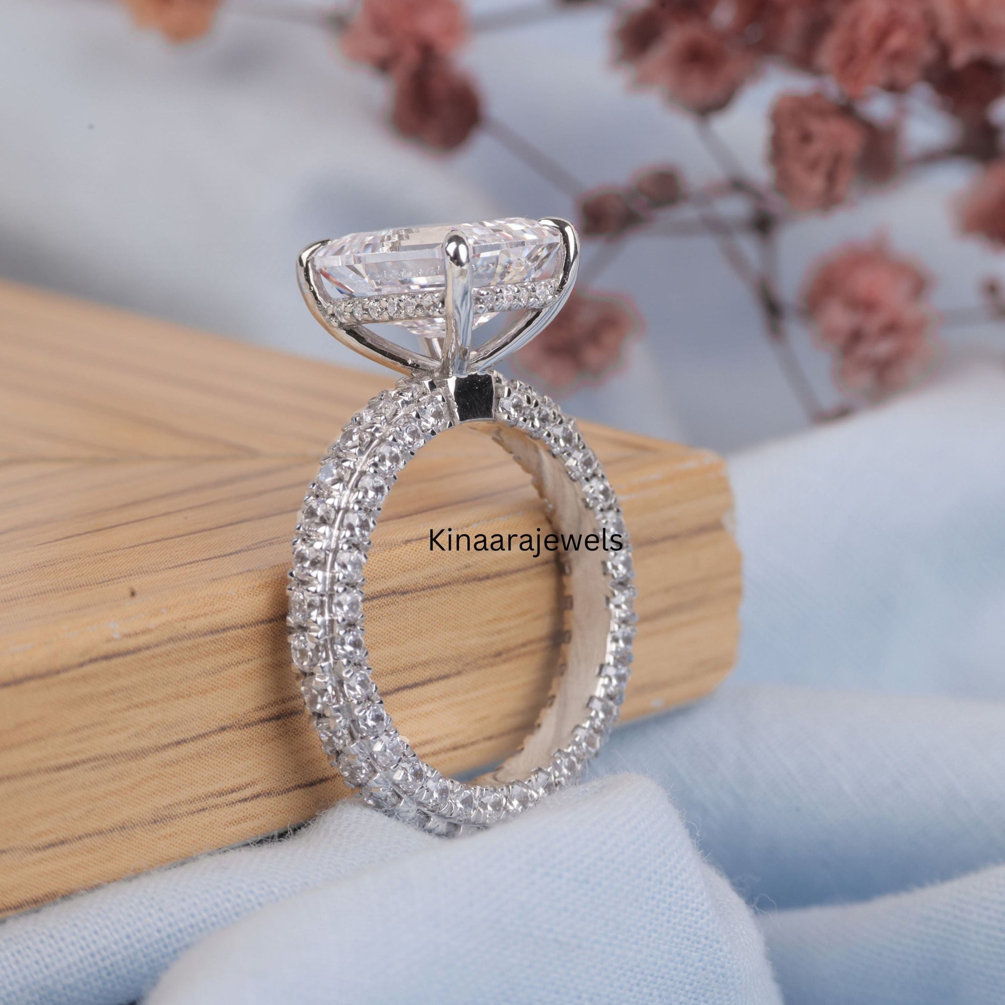pave set diamond ring