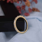 baguette half eternity band