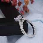pear cut moissanite engagement ring