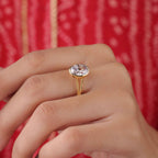 oval cut split shank engagement ring