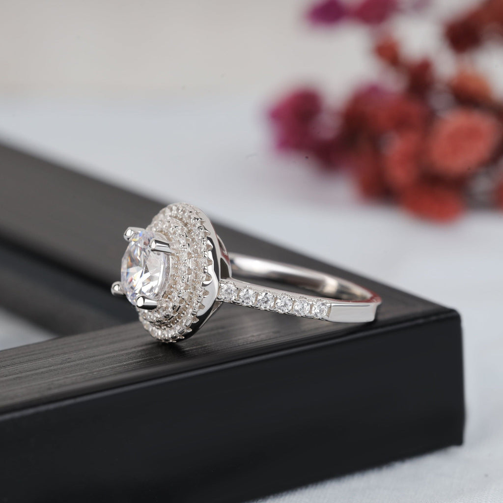 double halo engagement ring