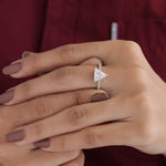 Load image into Gallery viewer, Dainty Triangle Cut Moissanite Engagement Ring.