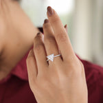 Load image into Gallery viewer, Dainty Triangle Cut Moissanite Engagement Ring.