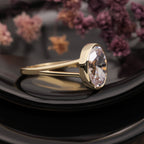 Oval Cut with Split Shank Solitaire Diamond Ring - Kinaara Jewels