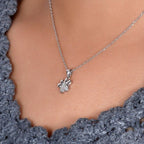 Lab Grown Diamond Dog Paw Print Pendant Necklace - Kinaara Jewels