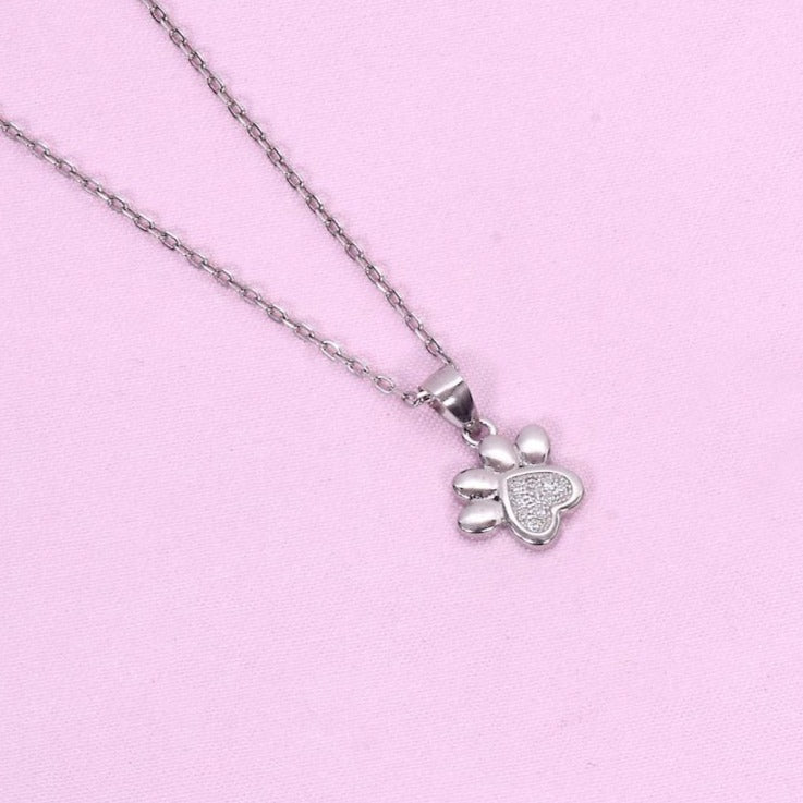 dog paw print pendant necklace