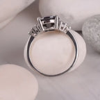 black stone engagement rings