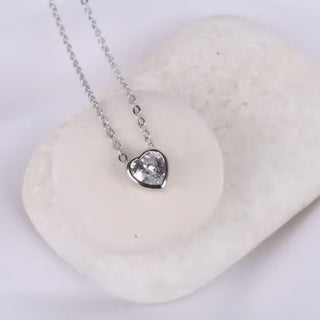 Heart Cut Lab Grown Diamond Delicate Necklace				