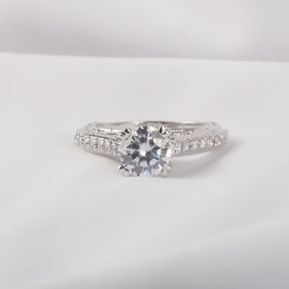 Round Cut Vintage Filigree Engagement Ring - Kinaara Jewels