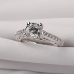 Round Cut Lab Grown Diamond Vintage Filigree Engagement Ring