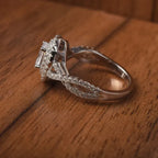 oval cut diamond double halo wedding ring