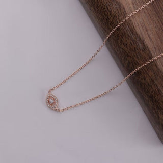 Evil Eye Lab Grown Diamond Pendant in Rose Gold1