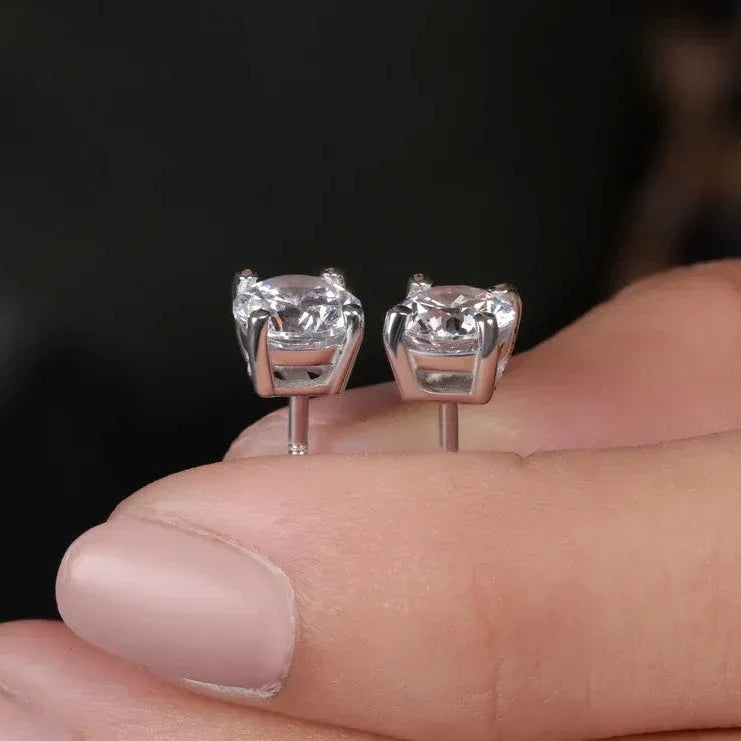 lab grown diamond stud earrings