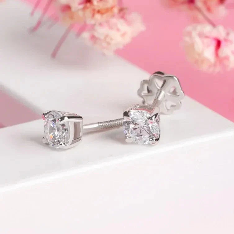 tiny stud diamond earrings
