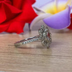 filigree vintage style engagement ring