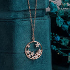 floral style lab grown diamond pendant