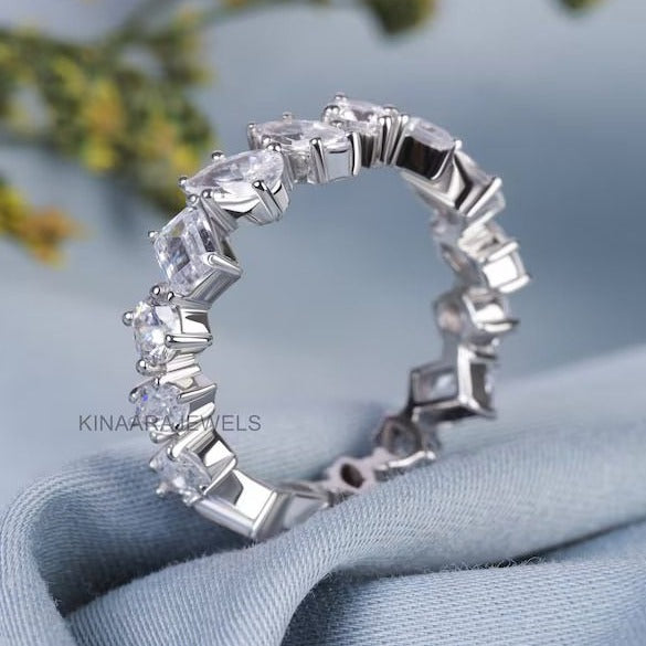 mixed shape diamond band