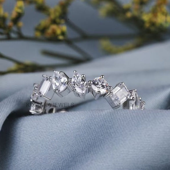 mixed shape eternity band