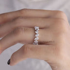 mixed cut diamond band