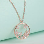 Flower Style Lab Grown Diamond Dainty Pendant				