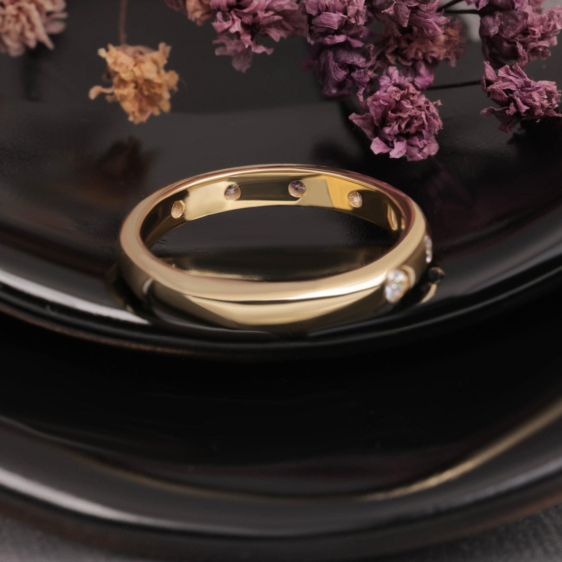 lab diamond half eternity band