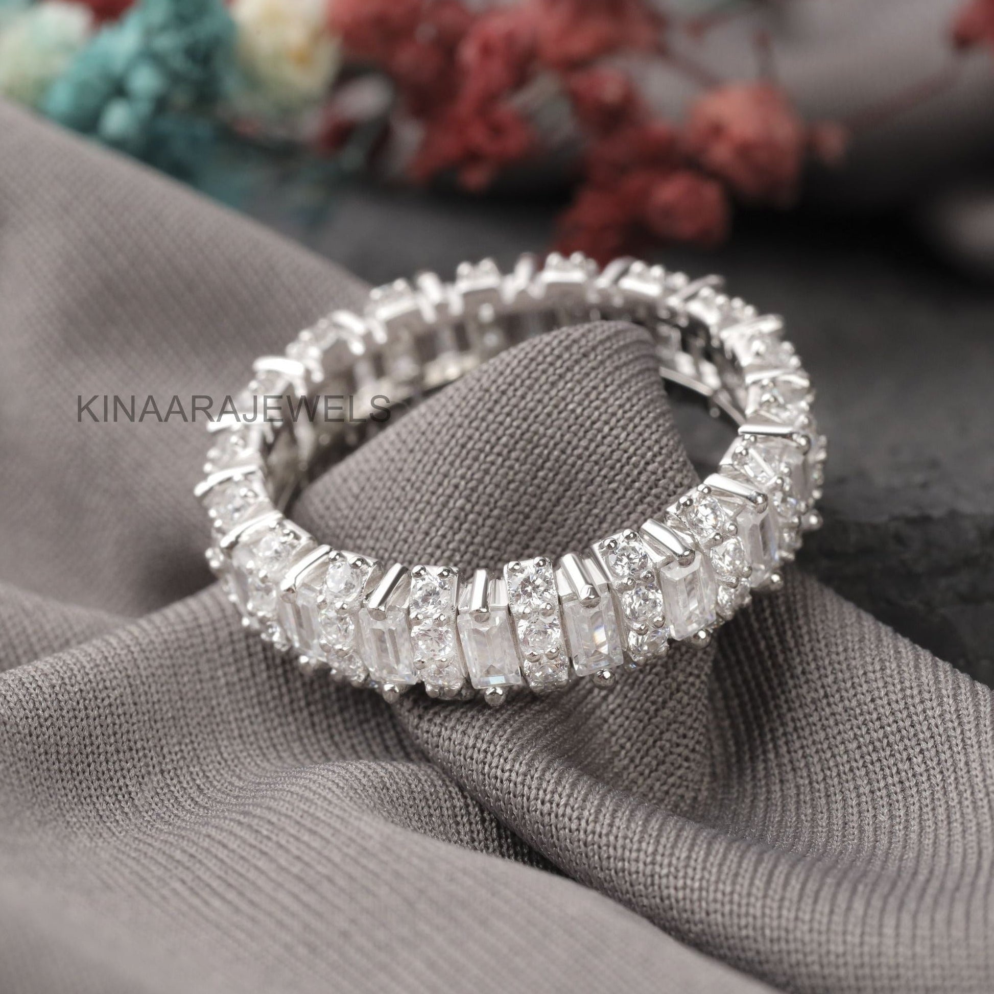baguette diamond eternity band