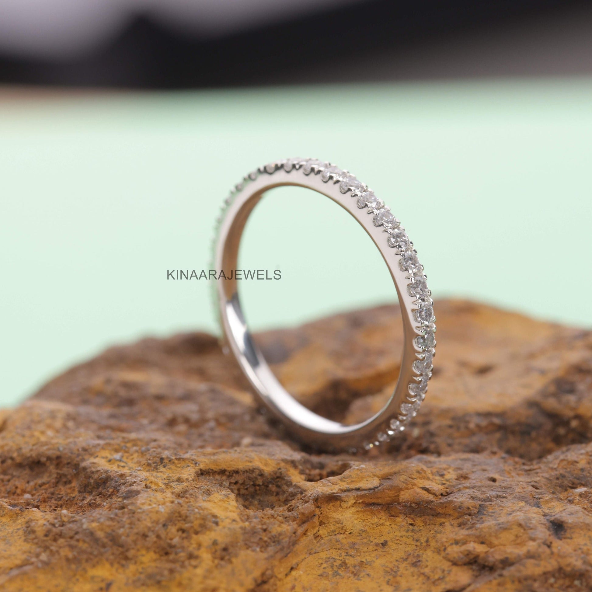 Round Cut Lab Grown Full Eternity Wedding Band1