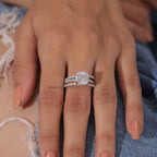 hidden halo bridal ring set