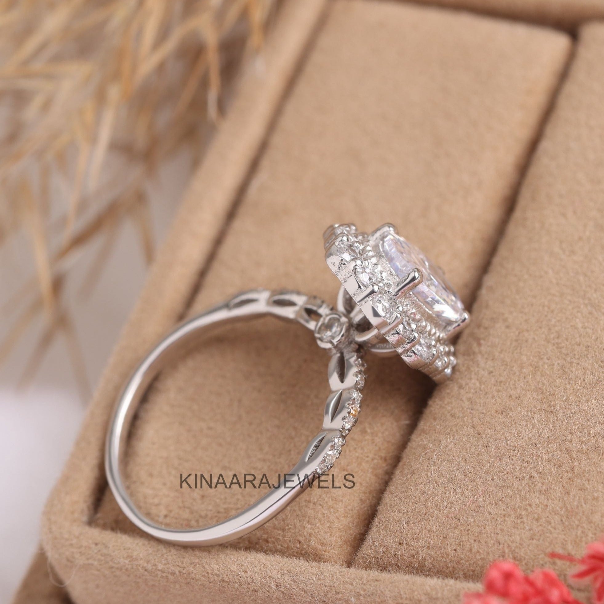oval cut lab grown diamond ring