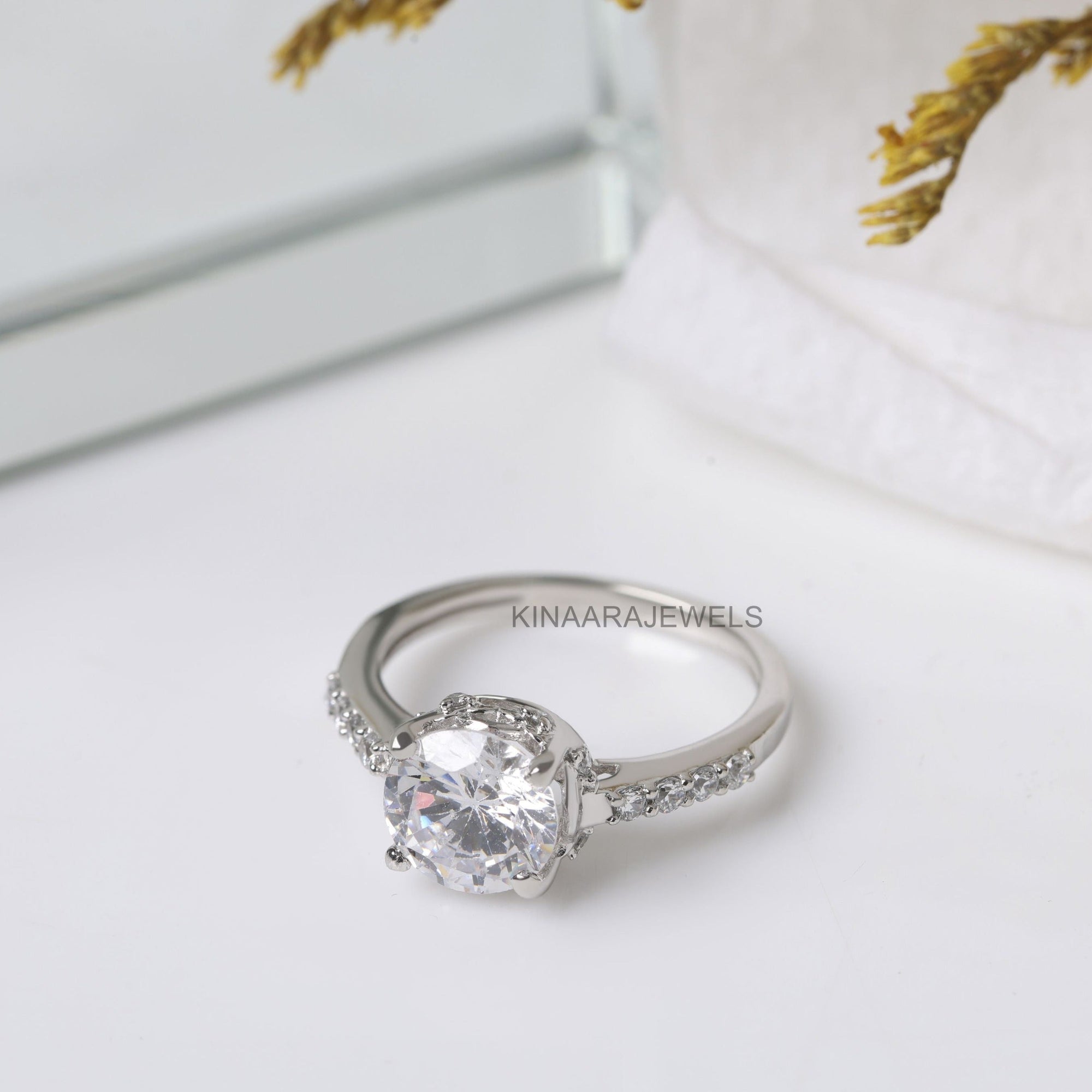 1.50 Ct Round Cut Diamond Engagement Ring - Kinaara Jewels
